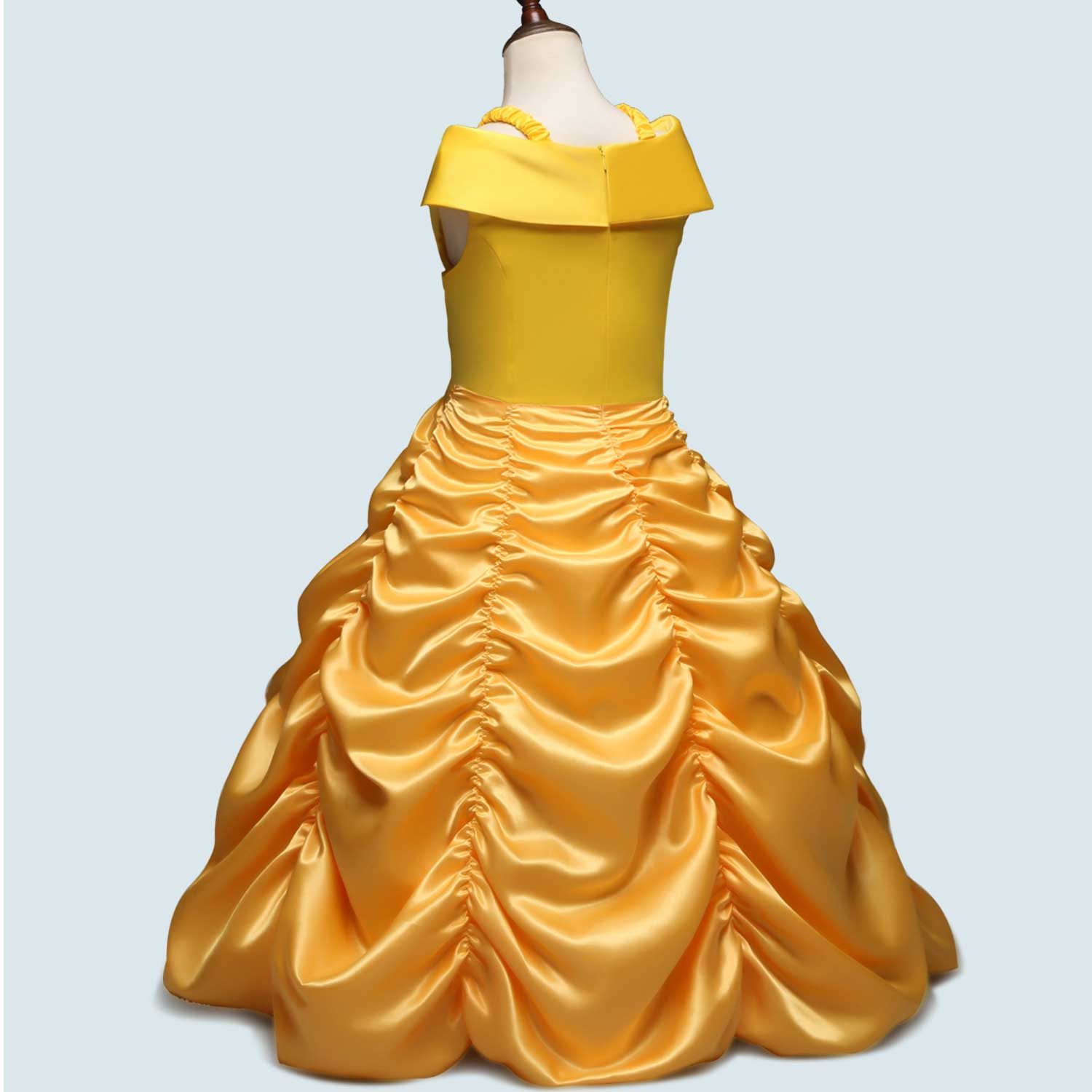 Disney Beauty and the Beast Princess Belle Giallo Cosplay Dress Costume ...