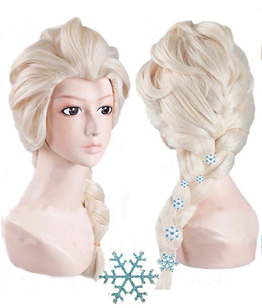 Frozen 2 Elsa Blose Bionda intrecciata Parrucca Cosplay di Halloween con 6  forciniere – : Costumi Cosplay, Anime Cosplay, Negozio  Di Cosplay, Costumi Cosplay Economici