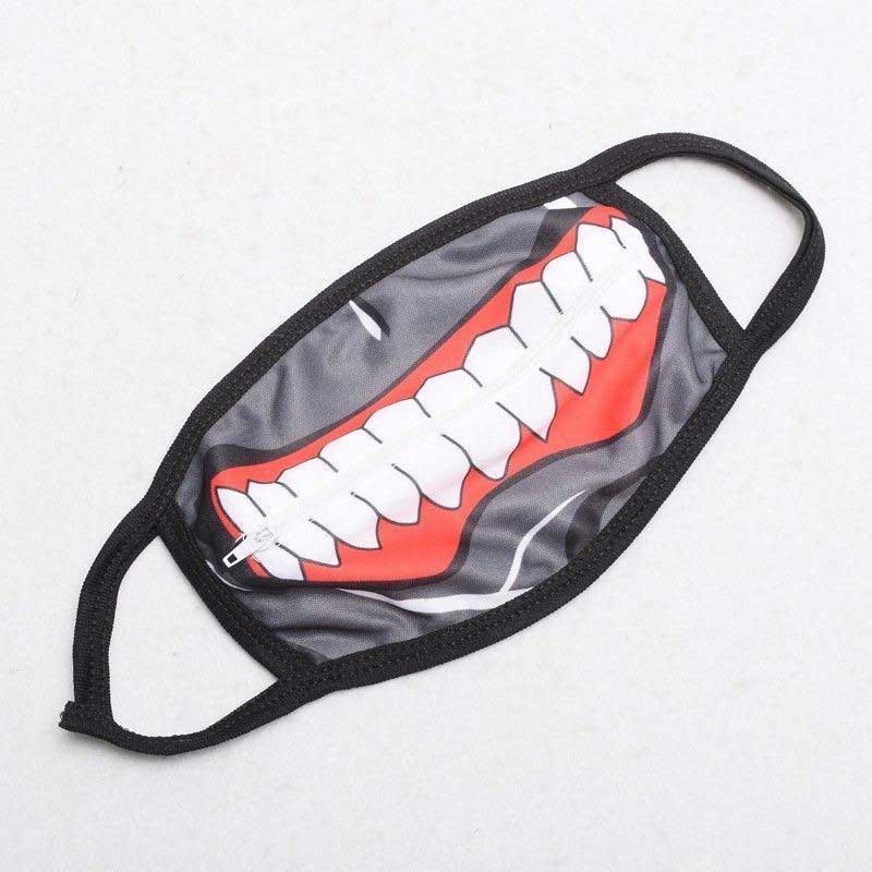 Maschere Kaneki Ken Viso Zipper Ciclismo anti-polvere Anime Tokyo Ghoul Cosplay maschera