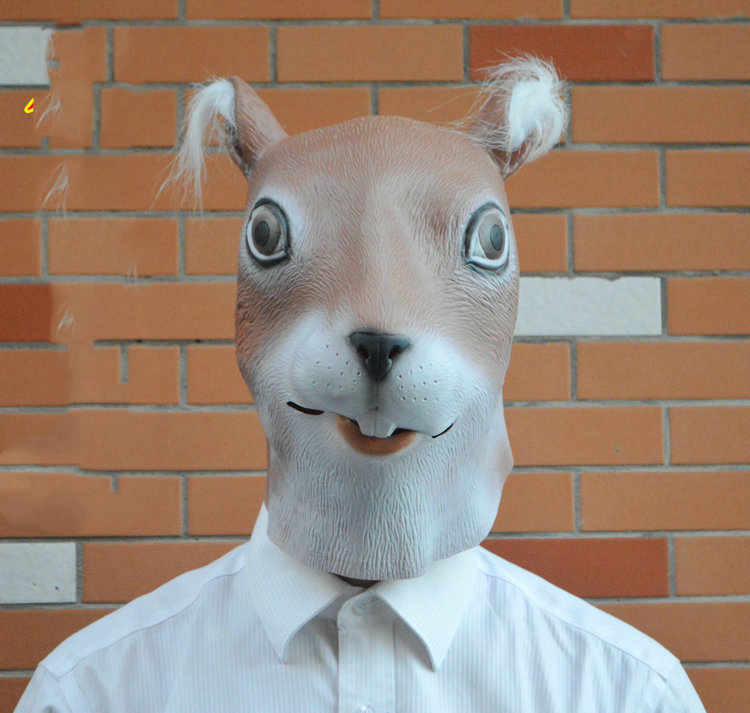 testa animale lattice faccia scoiattolo costume maschera per halloween carnival cosplay party