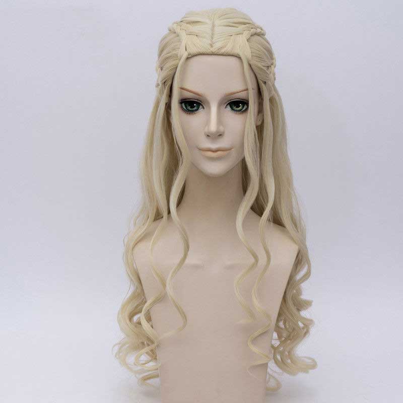 gioco dei troni drago di madre daenerys Targaryen Lungo wavy cosplay costume parrucca parrucca per capelli sintetici