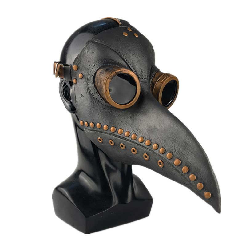 spaventoso corvo gotico peste dottore halloween cosplay faccia maschera raccapy nera morte uccello becco costume persona oggetti