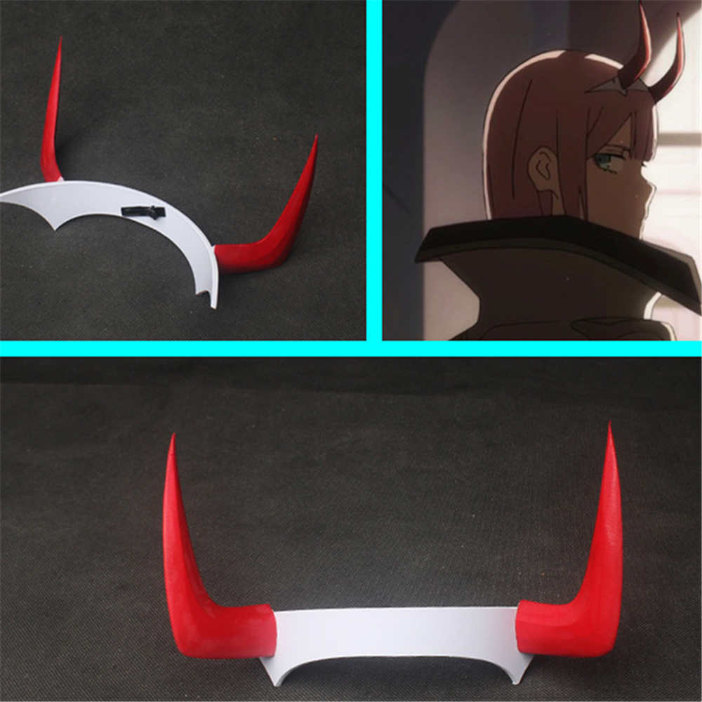 Anime Darling nel cosplay franxx zero due Codice:002 Diavolo Horn Headwear Headband Costume puntelli