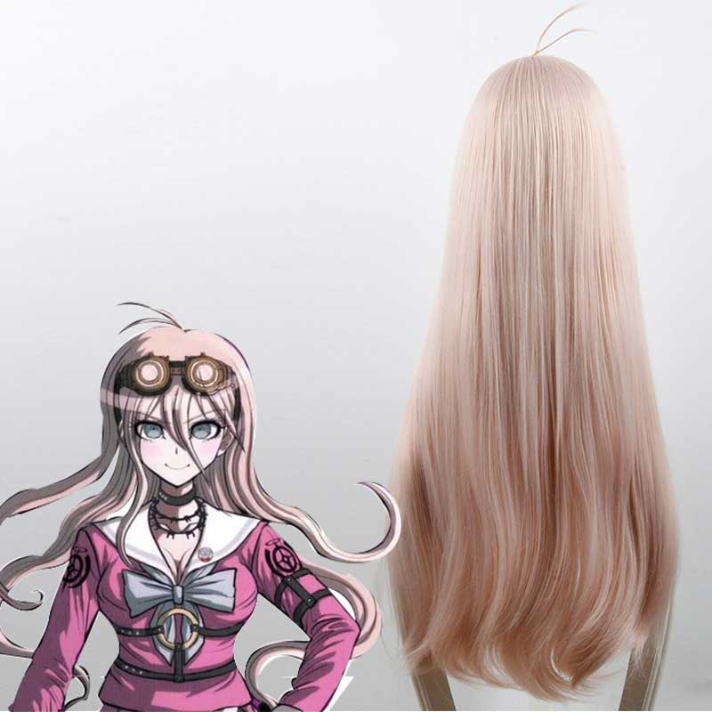 Danganronpa V3:Uccidere Harmony Iruma Miu Cosplay ondulato lungo capelli sintetici