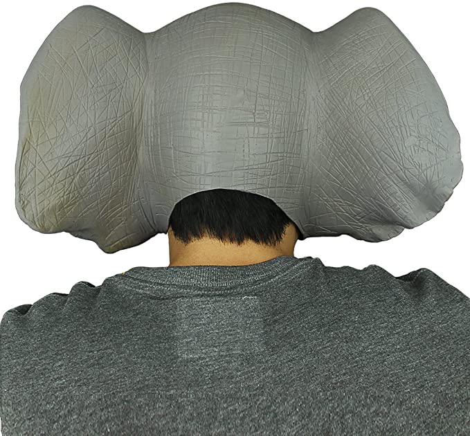 deluxe novità in gomma in lattice inquinta inquindy elefante costume maschera halloween cosplay masquerade party puntelli decorazioni grigio