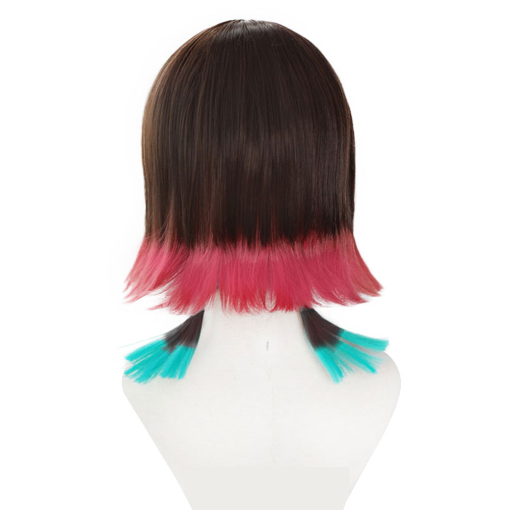 Anime Demon Slayer Kimetsu senza Yaiba ENMU breve Cospaly parrucca sintetica