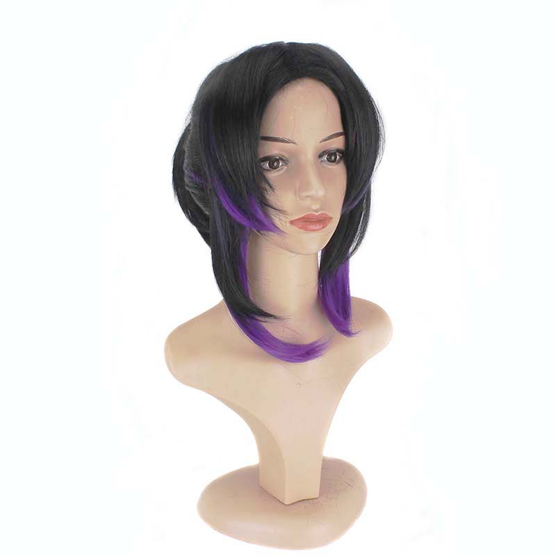 Shinobu Kocho Cospaly parrucca sintetica Anime Demon Slayer Kimetsu senza Yaiba