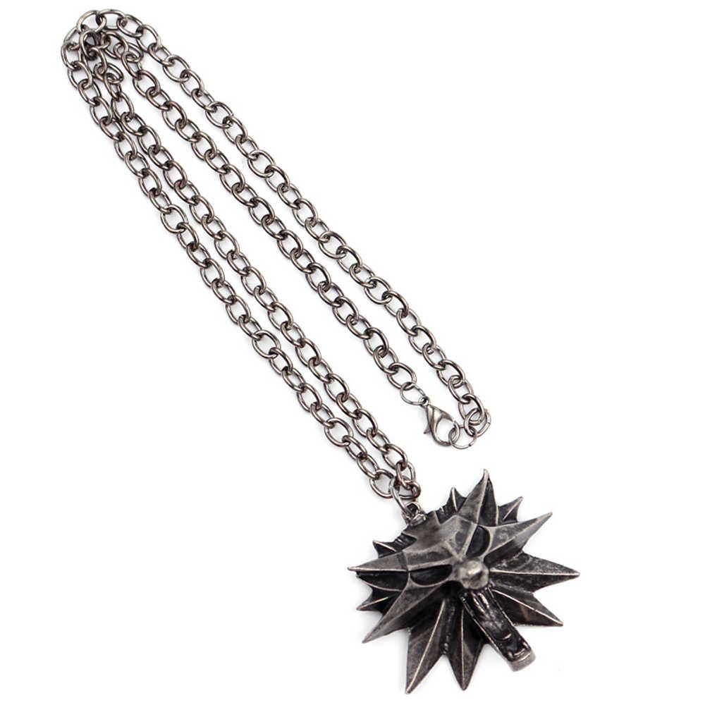 gioco il witcher 3 medaglione halloween ciondolo mago Geralt of rivia wolf testa collana regalo puntelli accessori